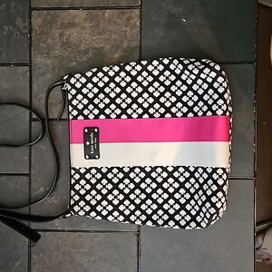 Kate Spade New York Classic Spade Victoria Black Pink White Crossbody Bag exc